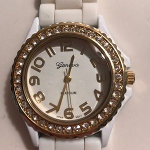 White Rhinestone Watch